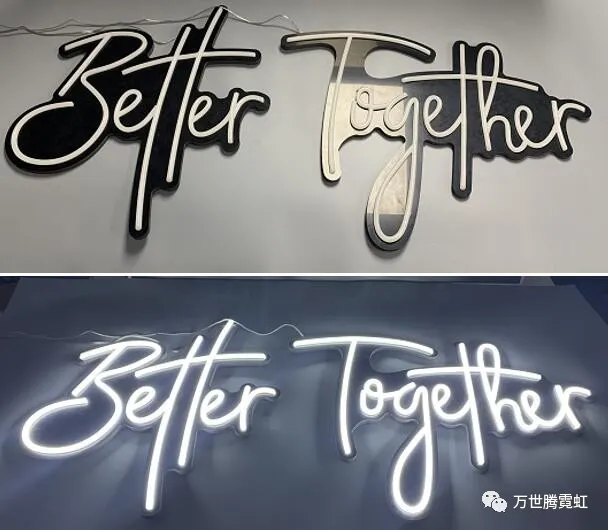 separated LED neon sign