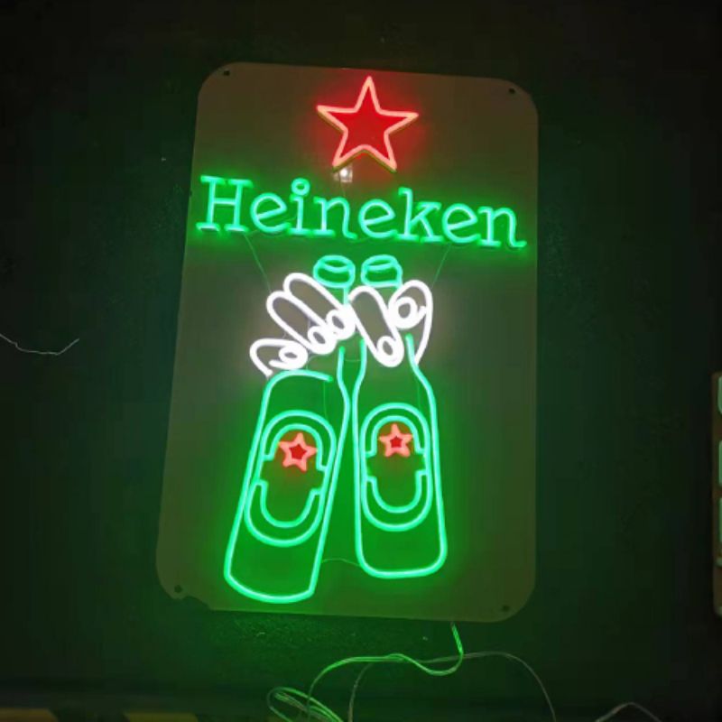 Пиво Heineken прилагодено лед неонски 1