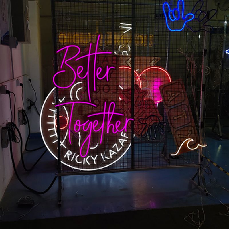 Better together neon sign wedd4