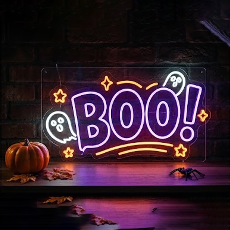 Boo LED Neon Sign