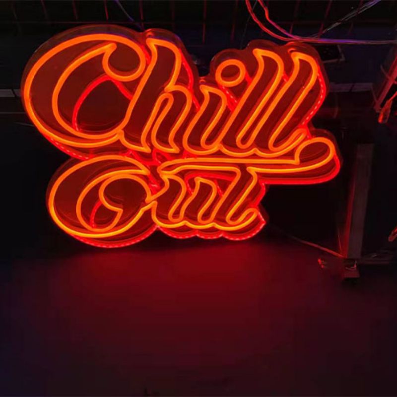 Chill neon sign handmade outdo2