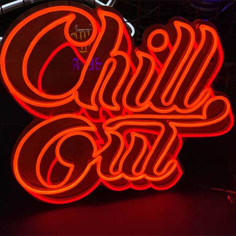 Chill neon sign ធ្វើដោយដៃ outdo3
