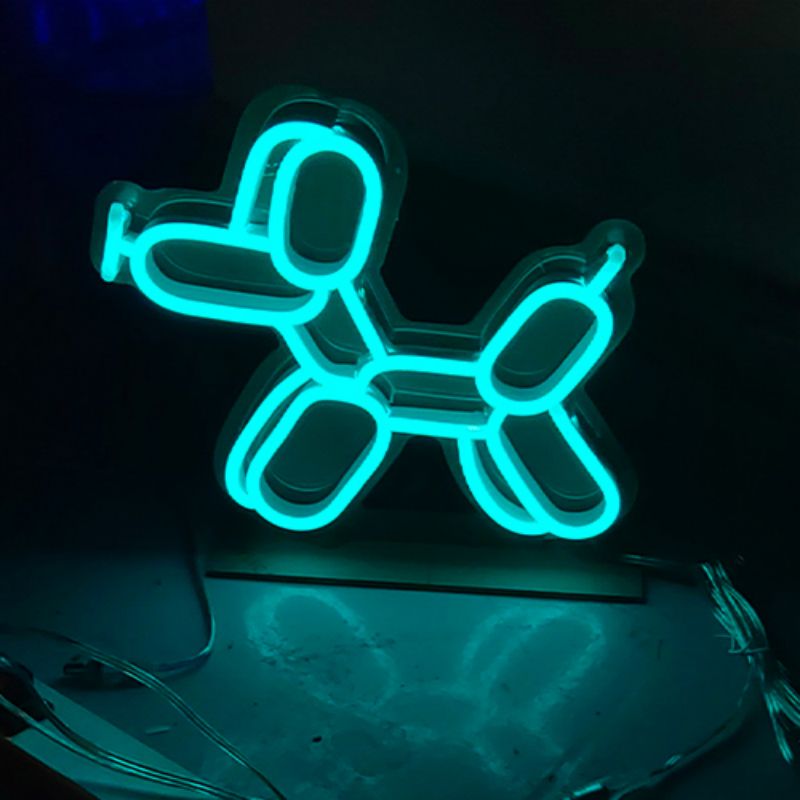 Tanda neon anjing mainan buatan tangan gi3