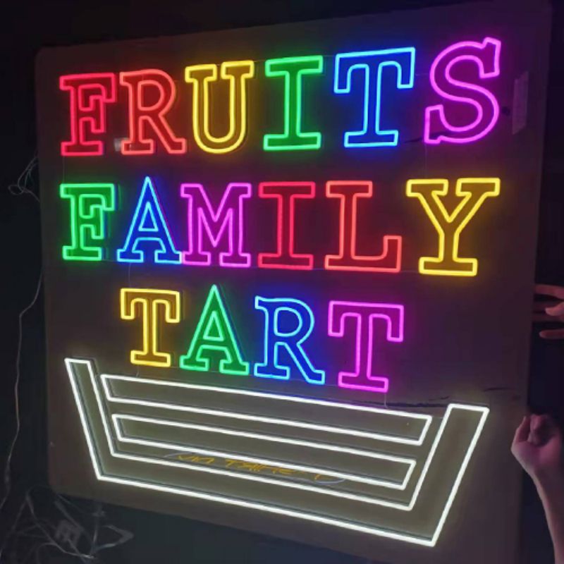Buah-buahan neon sign custom colorf1