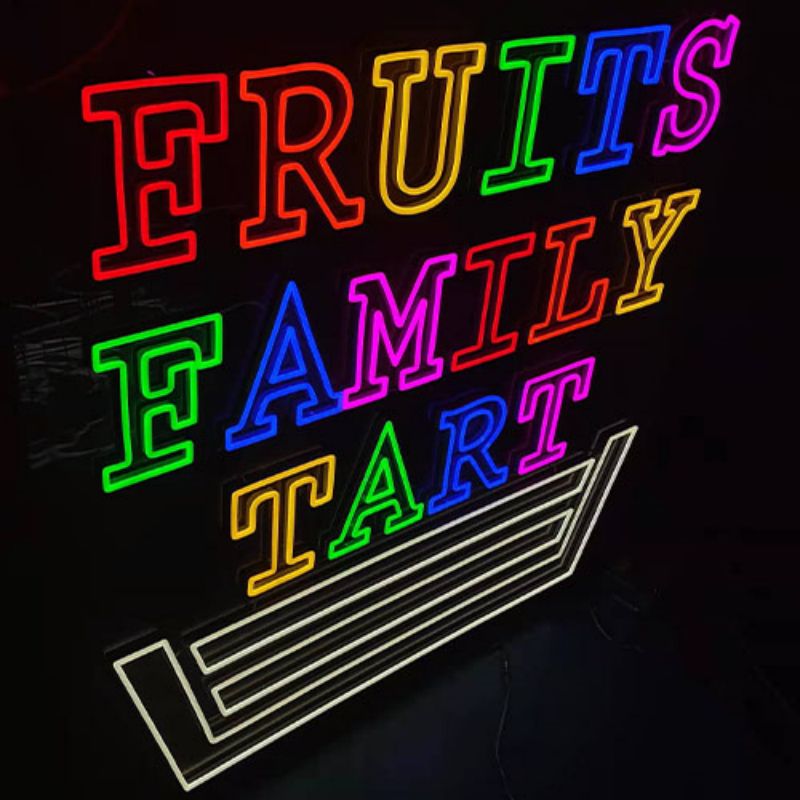 Cartell de neó de fruites personalitzat colorf4