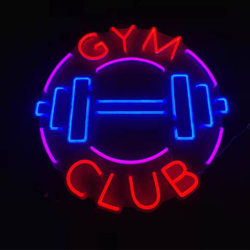 GYM Club neonowy znak sypialnia gym2