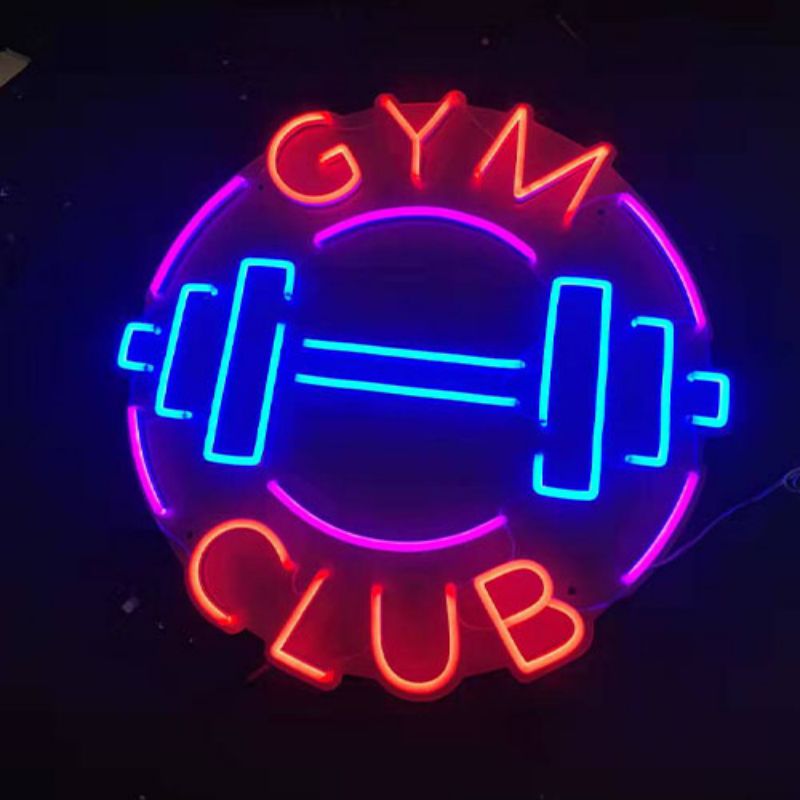 GYM Club insegna al neon camera da letto gym4
