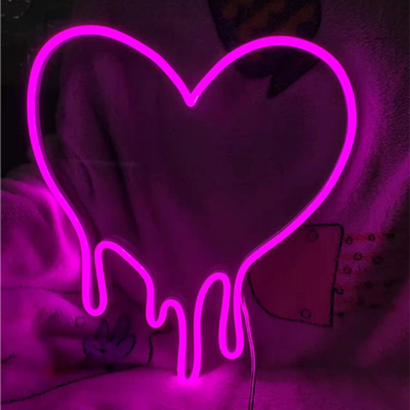 Hjerte neonskilt3