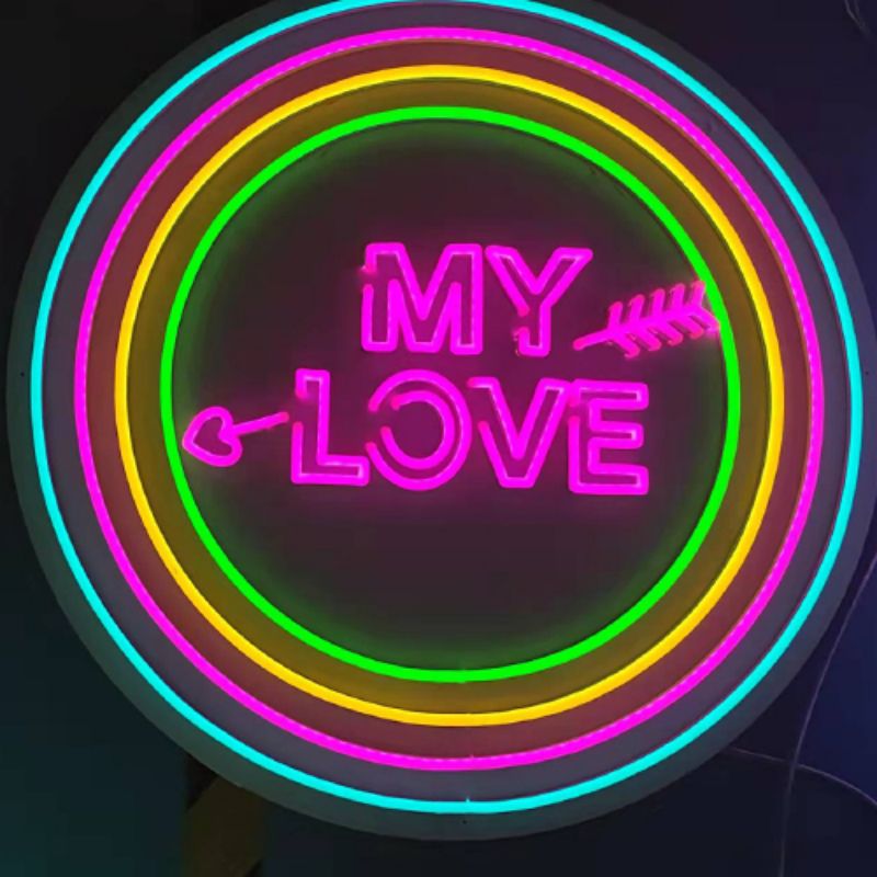 Moje láska neonový nápis Valentine ne3