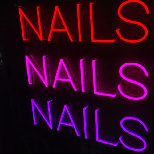 Neonski natpis za nokte neonsko svjetlo sig2