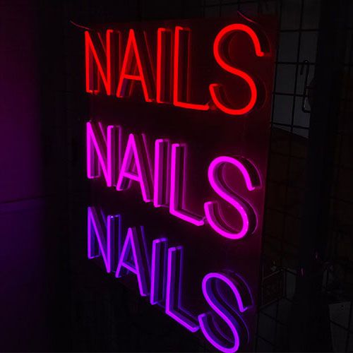 Nails neon Sign ánh sáng neon sig4