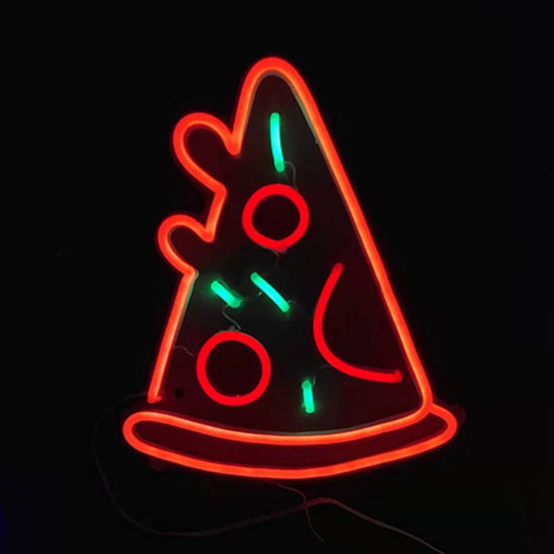 Comhartha neon pizza lámhdhéanta neon2