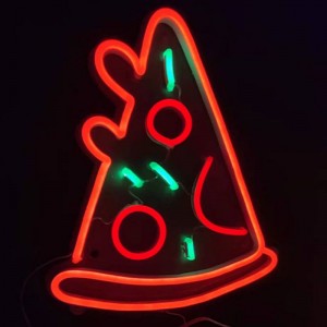 Піца неонавая шыльда ручной працы neon3