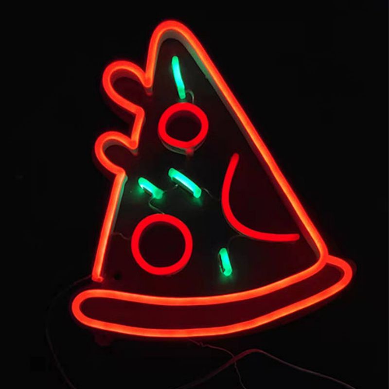 Isibonakaliso se-pizza neon eyenziwe ngezandla neon4