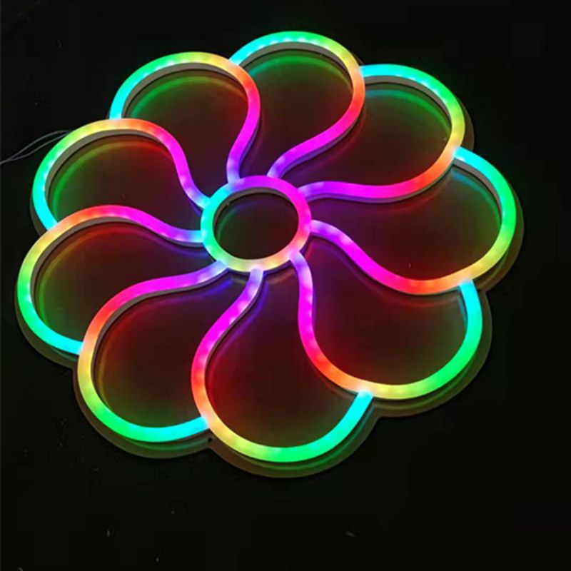 RGB flower neon sign custom le1