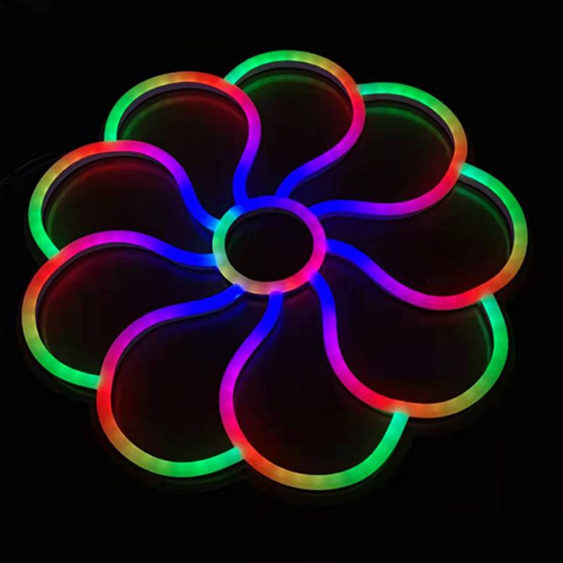ป้ายไฟนีออนดอกไม้ RGB แบบกำหนดเอง le3