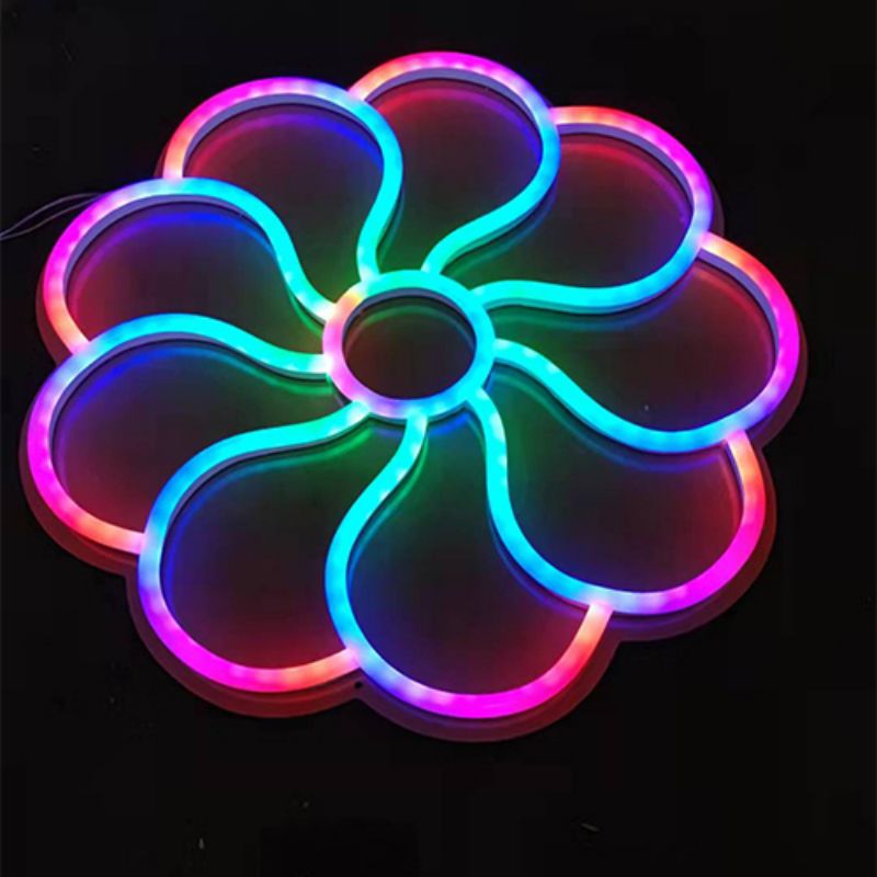 RGB květinový neonový nápis custom le4