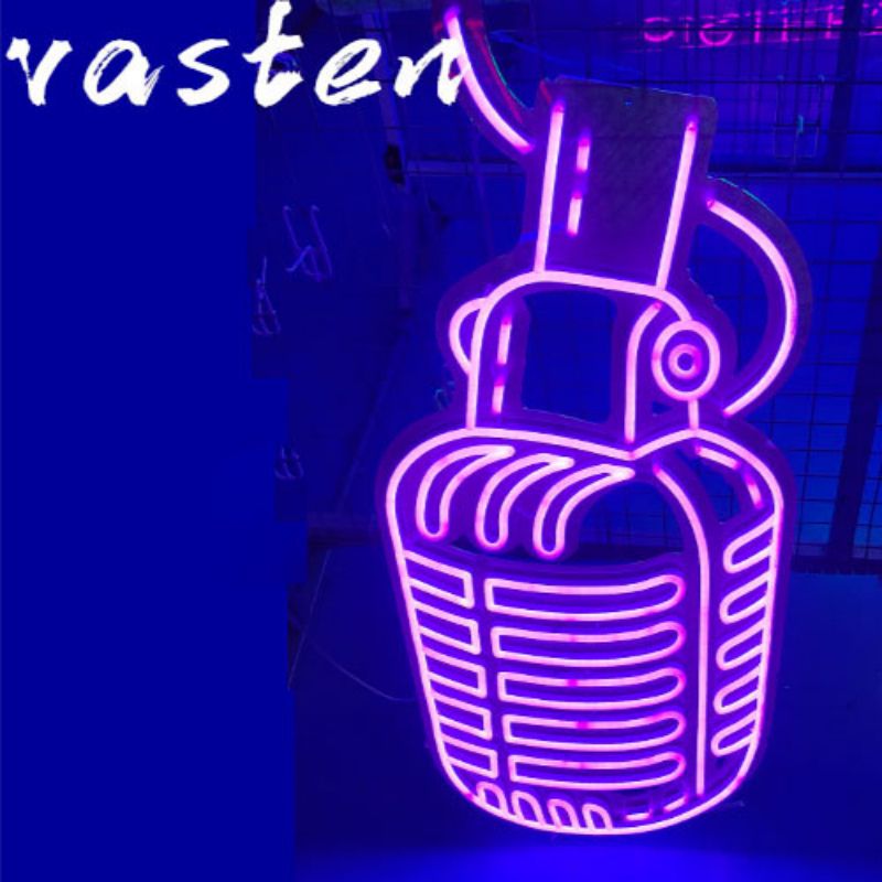 Robot neon sign custom na larawan2