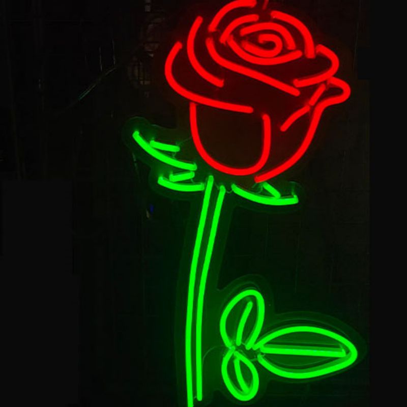 Rose neon assina neon romântico 5