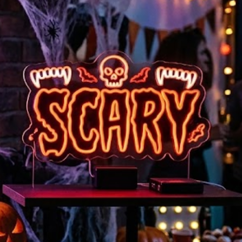 Scary LED Neon Sign