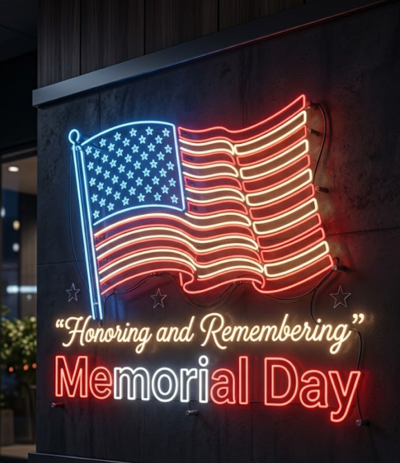US Memories Day LED Neon Sign