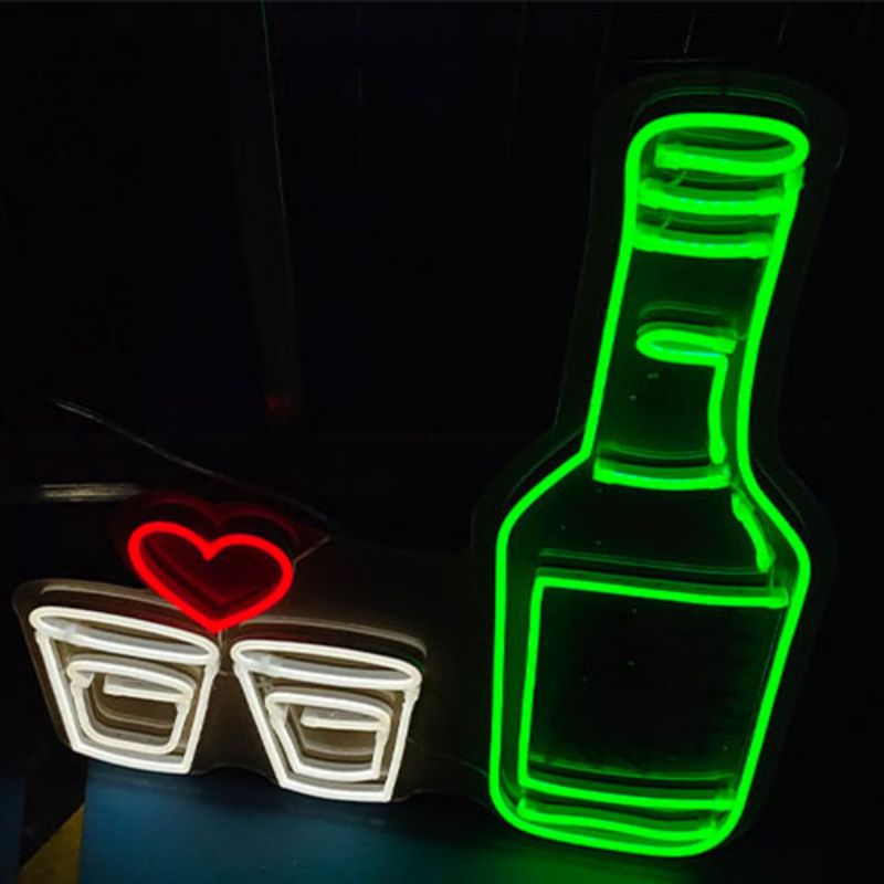 Wine cup neon sign led light s1