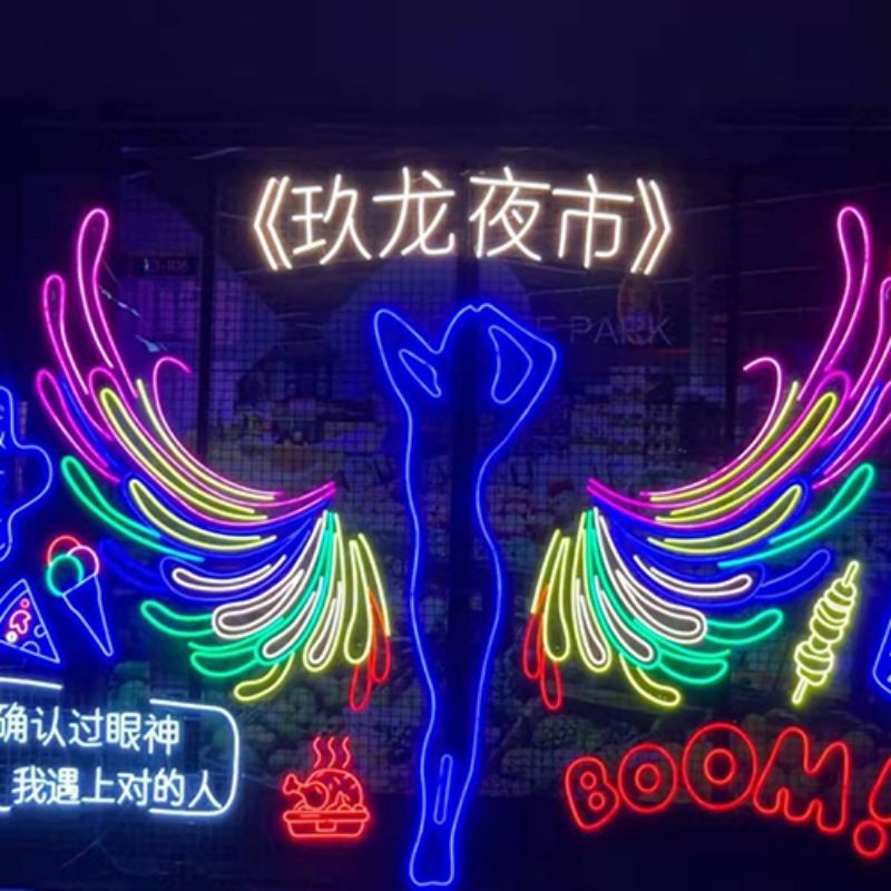 Wings Neona zīme Eņģeļa spalva 2